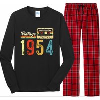 Vintage Cassette Made In 1954 Birthday Long Sleeve Pajama Set