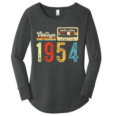 Vintage Cassette Made In 1954 Birthday Women's Perfect Tri Tunic Long Sleeve Shirt