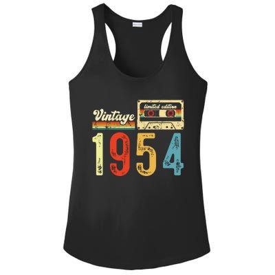 Vintage Cassette Made In 1954 Birthday Ladies PosiCharge Competitor Racerback Tank