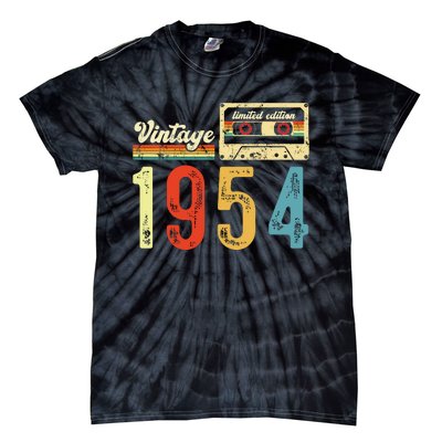 Vintage Cassette Made In 1954 Birthday Tie-Dye T-Shirt