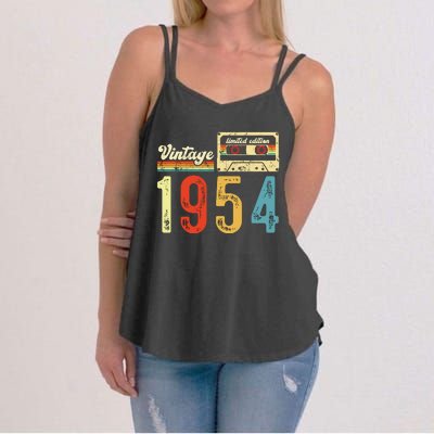 Vintage Cassette Made In 1954 Birthday Women's Strappy Tank