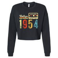 Vintage Cassette Made In 1954 Birthday Cropped Pullover Crew