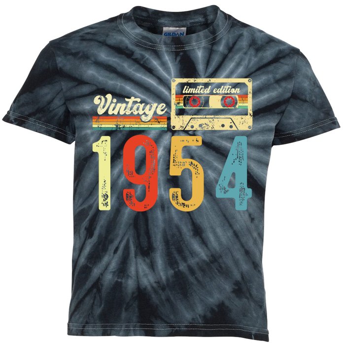 Vintage Cassette Made In 1954 Birthday Kids Tie-Dye T-Shirt