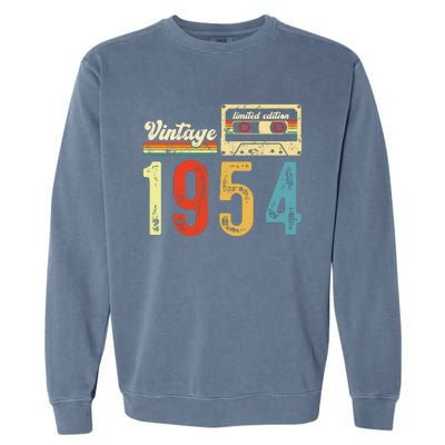 Vintage Cassette Made In 1954 Birthday Garment-Dyed Sweatshirt