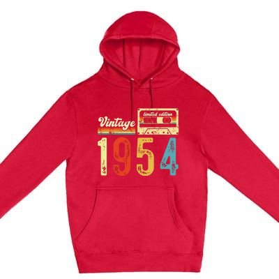 Vintage Cassette Made In 1954 Birthday Premium Pullover Hoodie