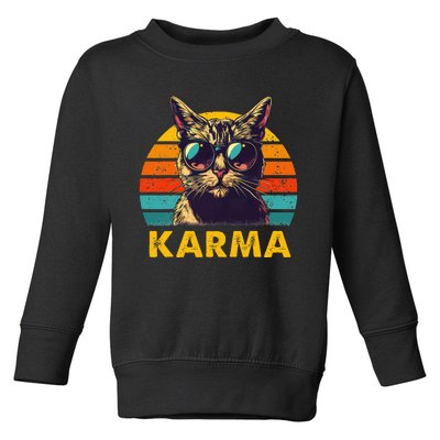 Vintage Cat Music Karma Toddler Sweatshirt