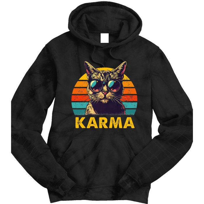 Vintage Cat Music Karma Tie Dye Hoodie