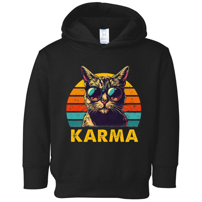 Vintage Cat Music Karma Toddler Hoodie