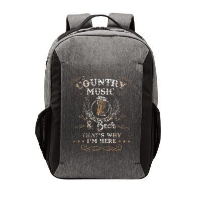 Vintage Country Music And Beer ThatS Why IM Here Legends Vector Backpack