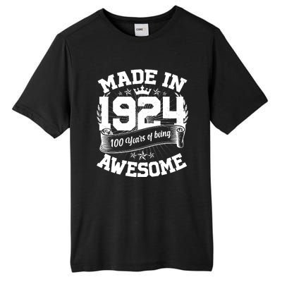 Vintage Crown Made In 1924 100 Years Of Being Awesome Tall Fusion ChromaSoft Performance T-Shirt