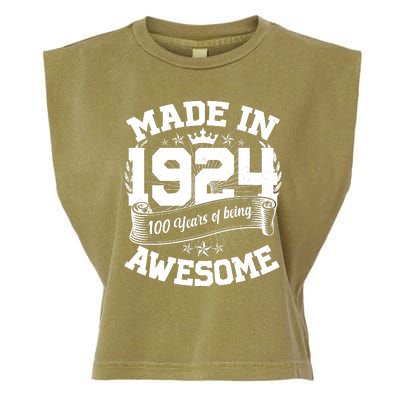 Vintage Crown Made In 1924 100 Years Of Being Awesome Garment-Dyed Women's Muscle Tee