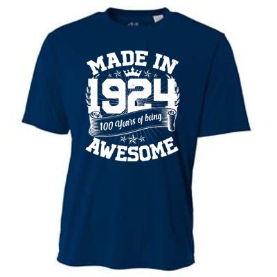 Vintage Crown Made In 1924 100 Years Of Being Awesome Cooling Performance Crew T-Shirt