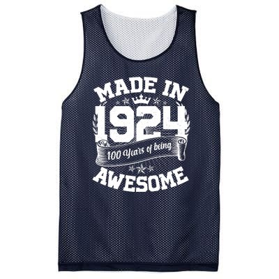 Vintage Crown Made In 1924 100 Years Of Being Awesome Mesh Reversible Basketball Jersey Tank