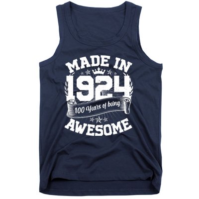 Vintage Crown Made In 1924 100 Years Of Being Awesome Tank Top