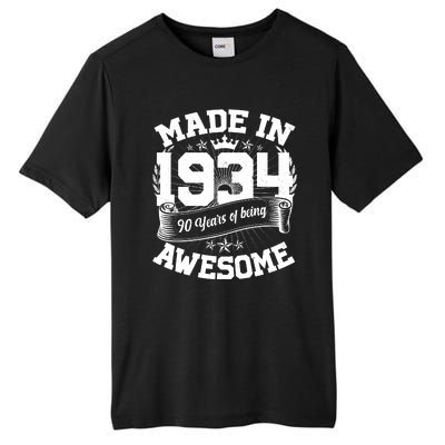 Vintage Crown Made In 1934 90 Years Of Being Awesome Tall Fusion ChromaSoft Performance T-Shirt