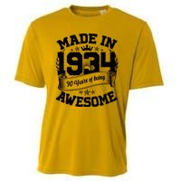 Vintage Crown Made In 1934 90 Years Of Being Awesome Cooling Performance Crew T-Shirt