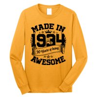 Vintage Crown Made In 1934 90 Years Of Being Awesome Long Sleeve Shirt