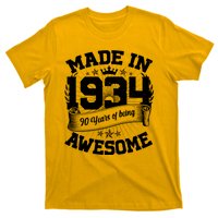 Vintage Crown Made In 1934 90 Years Of Being Awesome T-Shirt