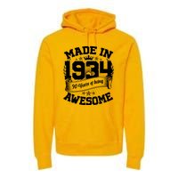 Vintage Crown Made In 1934 90 Years Of Being Awesome Premium Hoodie