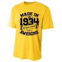 Vintage Crown Made In 1934 90 Years Of Being Awesome Performance Sprint T-Shirt