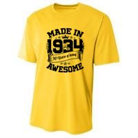 Vintage Crown Made In 1934 90 Years Of Being Awesome Youth Performance Sprint T-Shirt