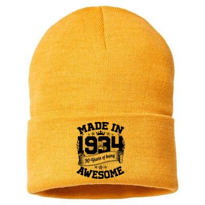 Vintage Crown Made In 1934 90 Years Of Being Awesome Sustainable Knit Beanie