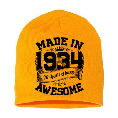 Vintage Crown Made In 1934 90 Years Of Being Awesome Short Acrylic Beanie