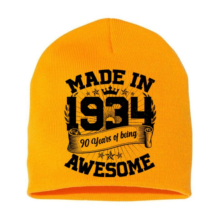 Vintage Crown Made In 1934 90 Years Of Being Awesome Short Acrylic Beanie