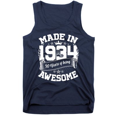 Vintage Crown Made In 1934 90 Years Of Being Awesome Tank Top