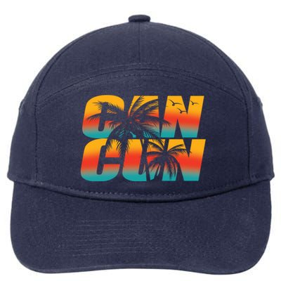 Vacation Cancun Mexico Gift 7-Panel Snapback Hat