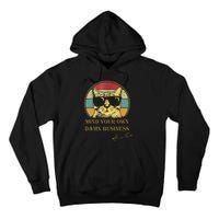 Vintage Cat Mind Your Own Damn Business Cat Lady Tall Hoodie