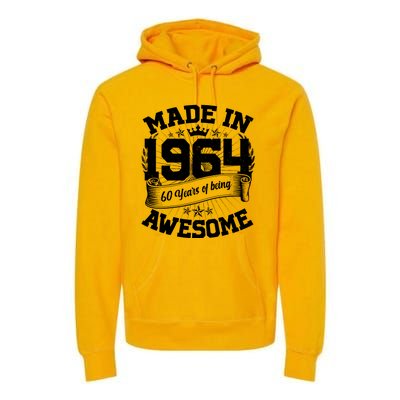 Vintage Crown Made In 1964 60 Years Of Being Awesome Premium Hoodie