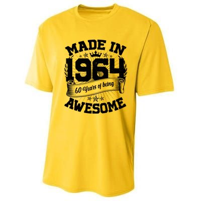 Vintage Crown Made In 1964 60 Years Of Being Awesome Performance Sprint T-Shirt