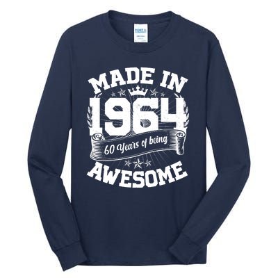 Vintage Crown Made In 1964 60 Years Of Being Awesome Tall Long Sleeve T-Shirt