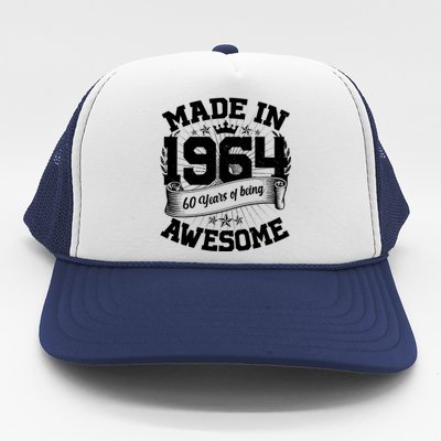 Vintage Crown Made In 1964 60 Years Of Being Awesome Trucker Hat