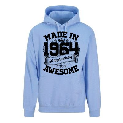 Vintage Crown Made In 1964 60 Years Of Being Awesome Unisex Surf Hoodie