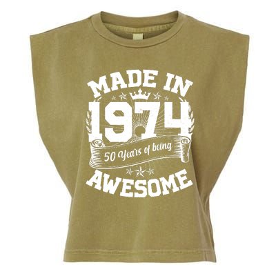 Vintage Crown Made In 1974 50 Years Of Being Awesome Garment-Dyed Women's Muscle Tee