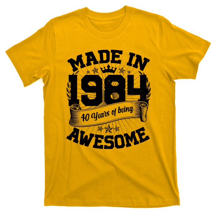 Vintage Crown Made In 1984 40 Years Of Being Awesome T-Shirt