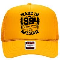 Vintage Crown Made In 1994 30 Years Of Being Awesome High Crown Mesh Back Trucker Hat