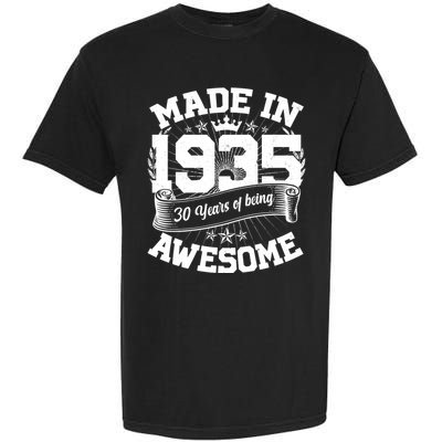 Vintage Crown Made In 1935 90 Years Of Being Awesome Garment-Dyed Heavyweight T-Shirt