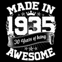 Vintage Crown Made In 1935 90 Years Of Being Awesome Button
