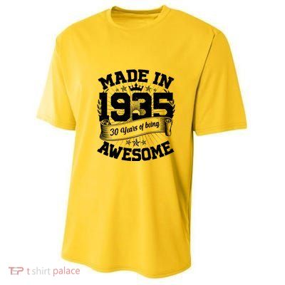 Vintage Crown Made In 1935 90 Years Of Being Awesome Youth Performance Sprint T-Shirt