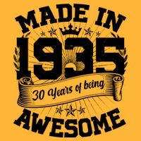 Vintage Crown Made In 1935 90 Years Of Being Awesome Baby Bodysuit