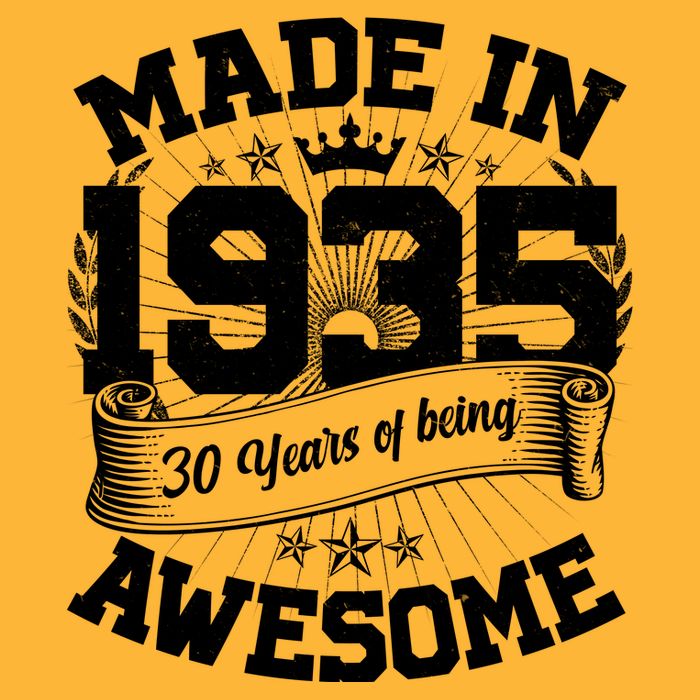 Vintage Crown Made In 1935 90 Years Of Being Awesome Baby Bodysuit