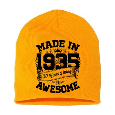 Vintage Crown Made In 1935 90 Years Of Being Awesome Short Acrylic Beanie