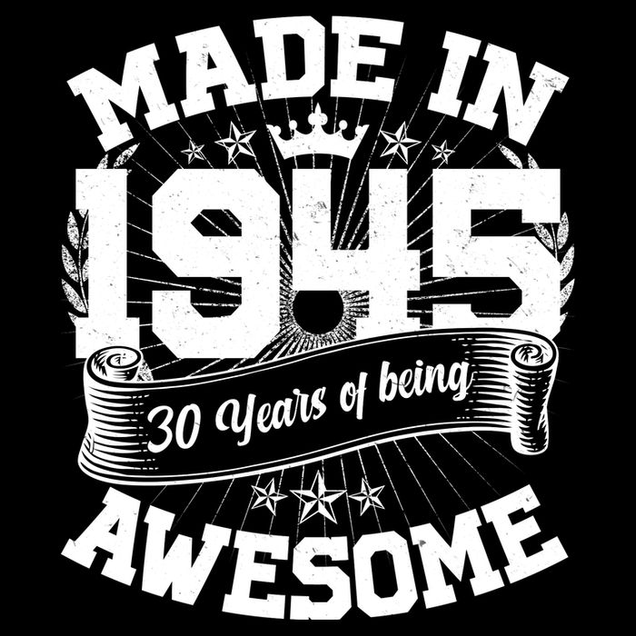 Vintage Crown Made In 1945 80 Years Of Being Awesome Drawstring Bag