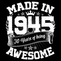 Vintage Crown Made In 1945 80 Years Of Being Awesome Flatbill Hat