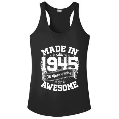 Vintage Crown Made In 1945 80 Years Of Being Awesome Ladies PosiCharge Competitor Racerback Tank