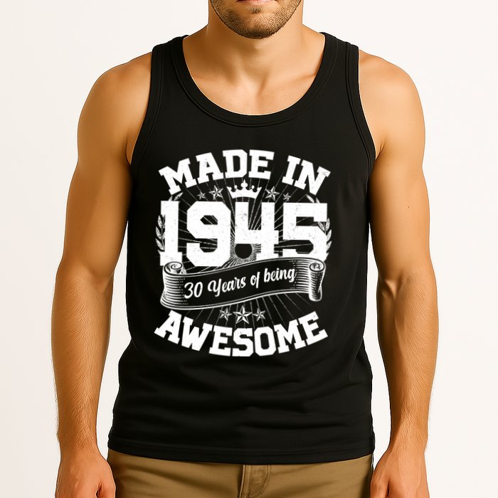 Vintage Crown Made In 1945 80 Years Of Being Awesome Tank Top