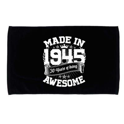 Vintage Crown Made In 1945 80 Years Of Being Awesome Microfiber Hand Towel